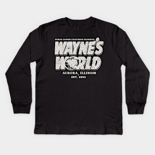 Wayne's World Worn Kids Long Sleeve T-Shirt